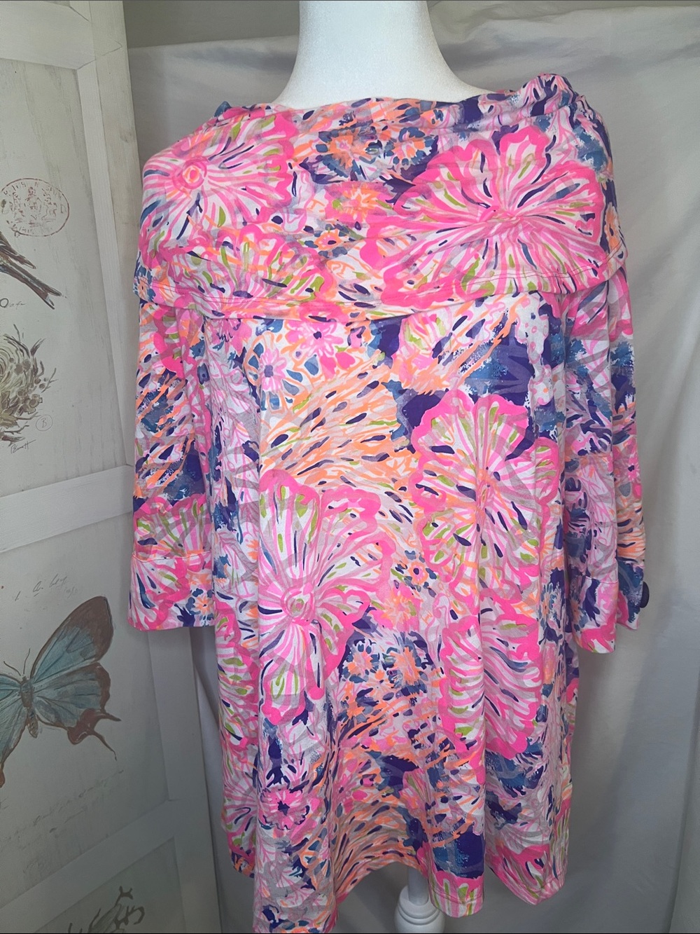 Lulu-B Pink Floral Off-Shoulder Top - Picture 2 of 11